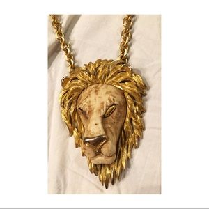 Vintage 70s Luca Razza lion necklace